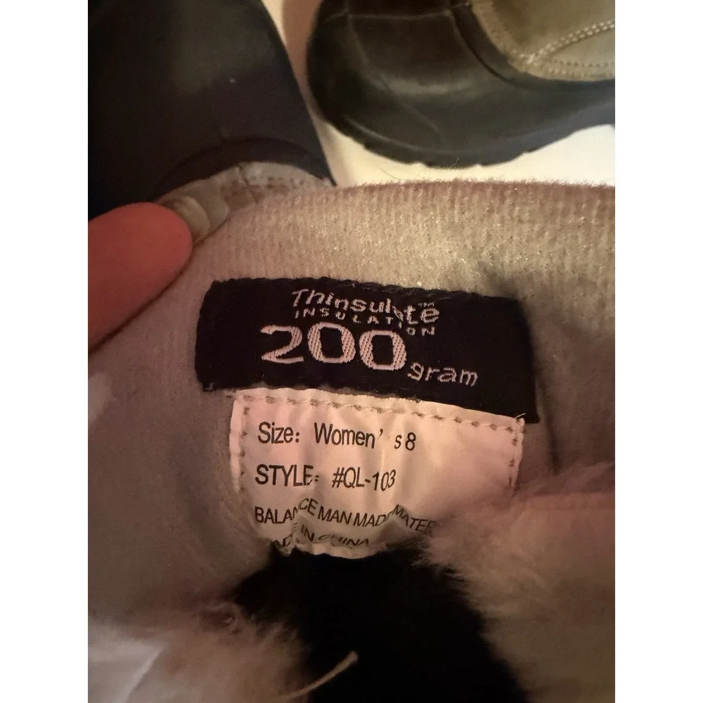 Natural Reflections Womens US Size 8‎ Gray Black Thinsulate Winter Boots QL-103